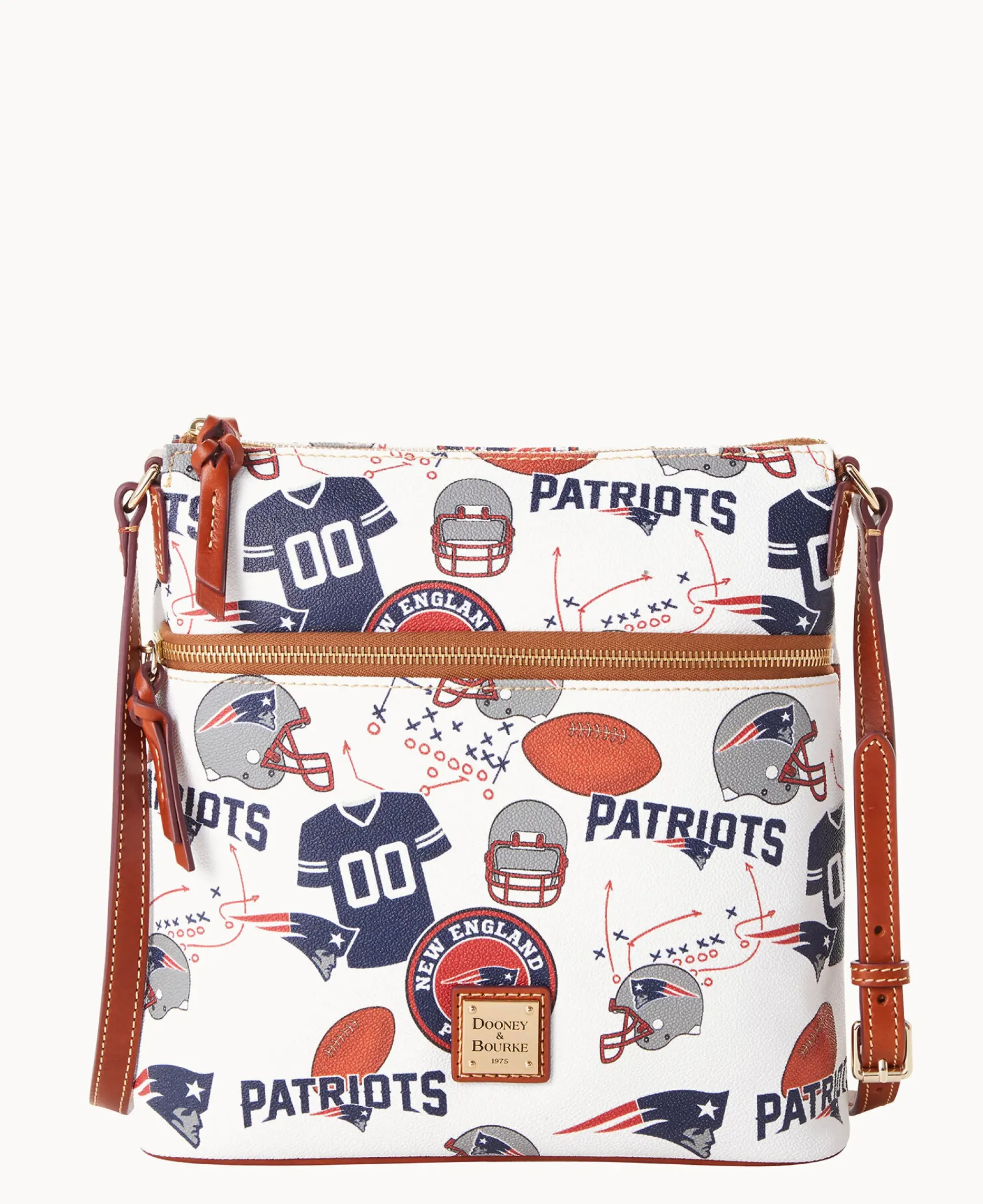 Dooney & Bourke Game Day Ready|Printed Fabric<NFL Crossbody PATRIOTS