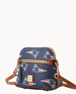 Dooney & Bourke Game Day Ready|Printed Fabric<NFL Domed Crossbody Patriots