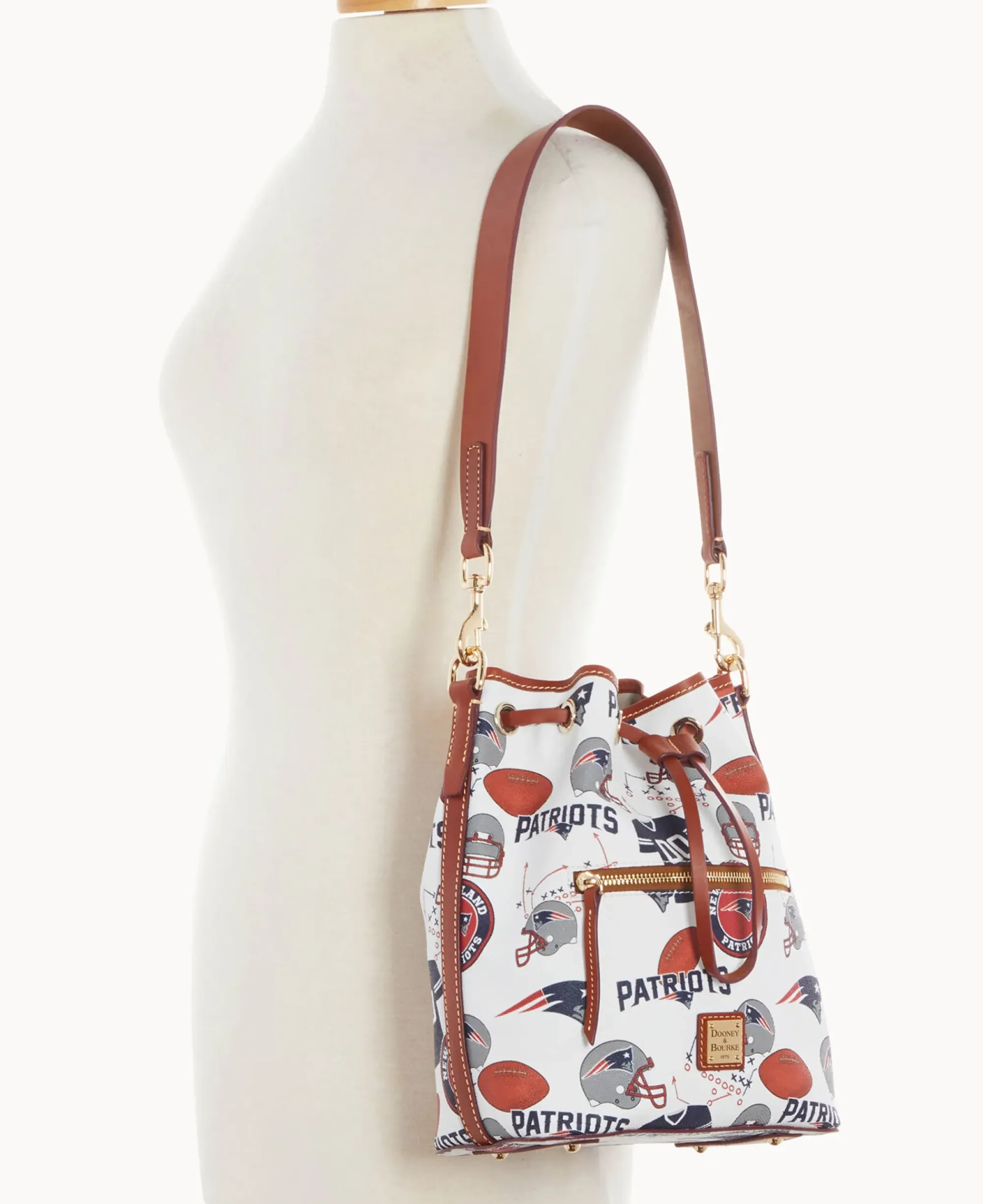Dooney & Bourke Game Day Ready|Printed Fabric<NFL Drawstring PATRIOTS