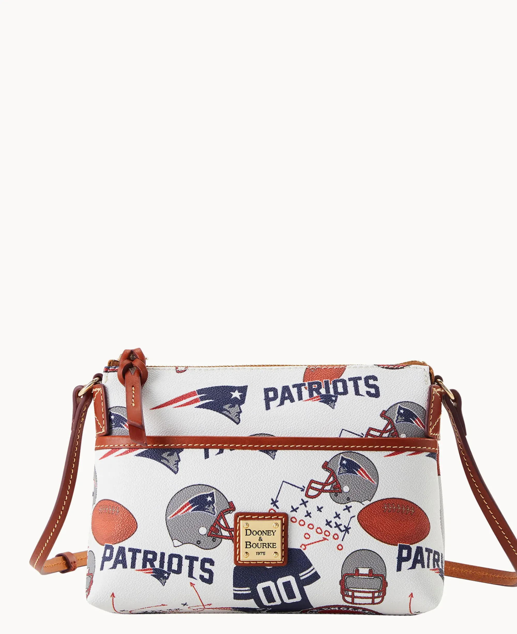 Dooney & Bourke Game Day Ready|Printed Fabric<NFL Ginger Crossbody PATRIOTS