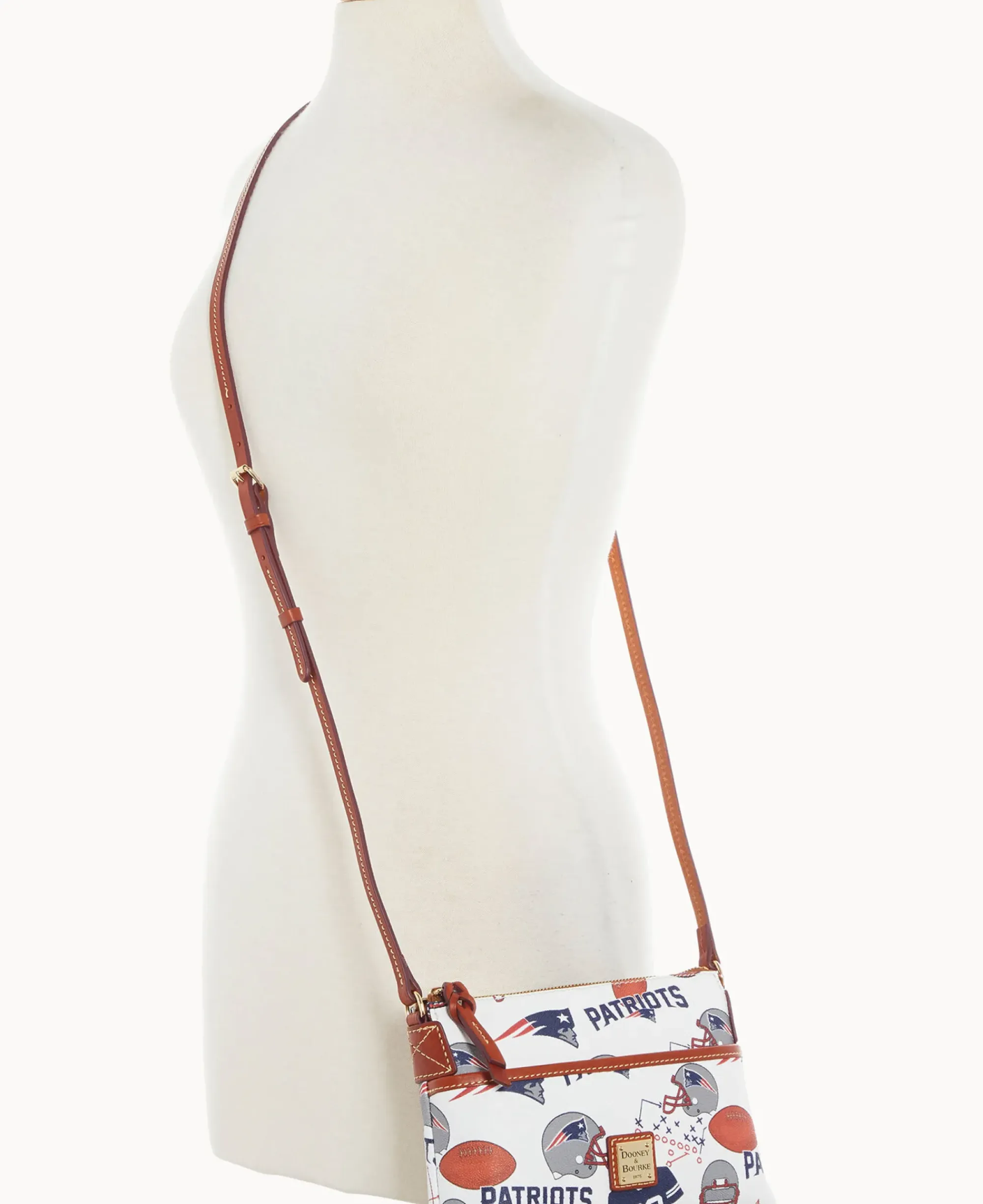 Dooney & Bourke Game Day Ready|Printed Fabric<NFL Ginger Crossbody PATRIOTS