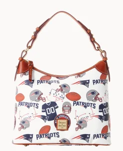 Dooney & Bourke Game Day Ready|Printed Fabric<NFL Hobo PATRIOTS
