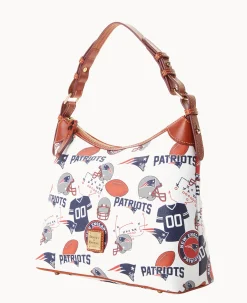 Dooney & Bourke Game Day Ready|Printed Fabric<NFL Hobo PATRIOTS