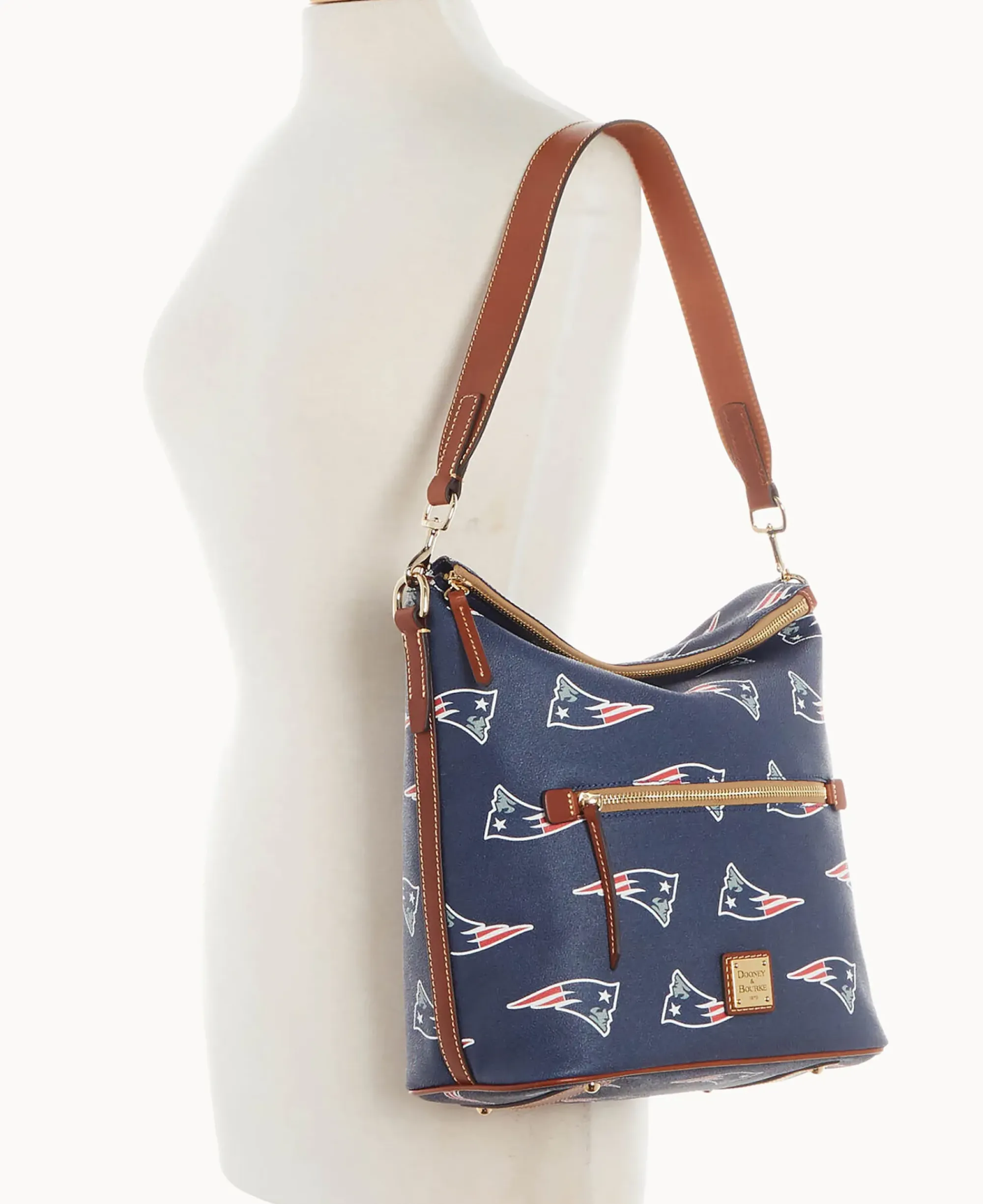 Dooney & Bourke Game Day Ready|Printed Fabric<NFL Large Sac Patriots