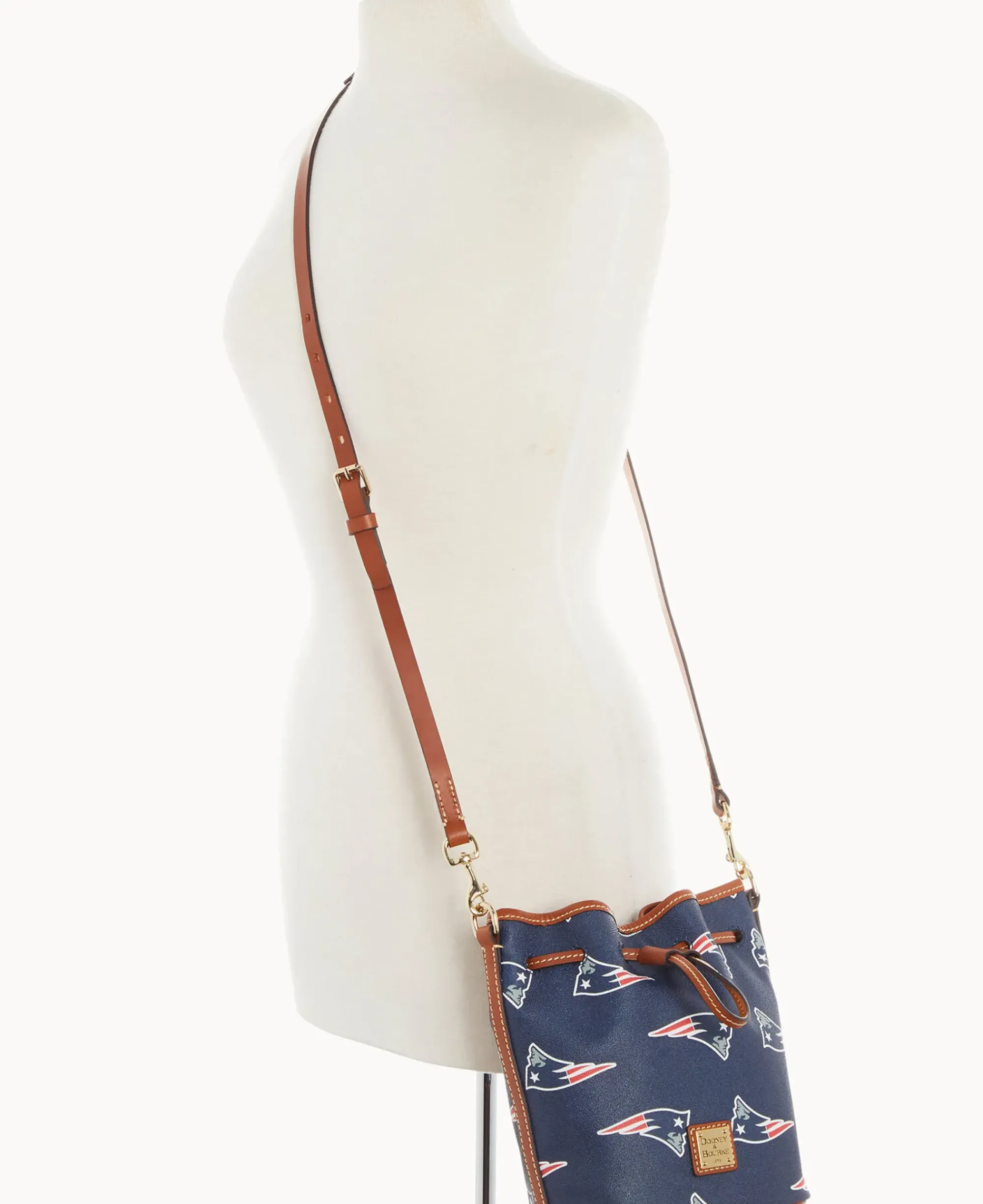 Dooney & Bourke Game Day Ready|Printed Fabric<NFL Small Drawstring Patriots