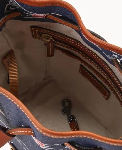 Dooney & Bourke Game Day Ready|Printed Fabric<NFL Small Drawstring Patriots