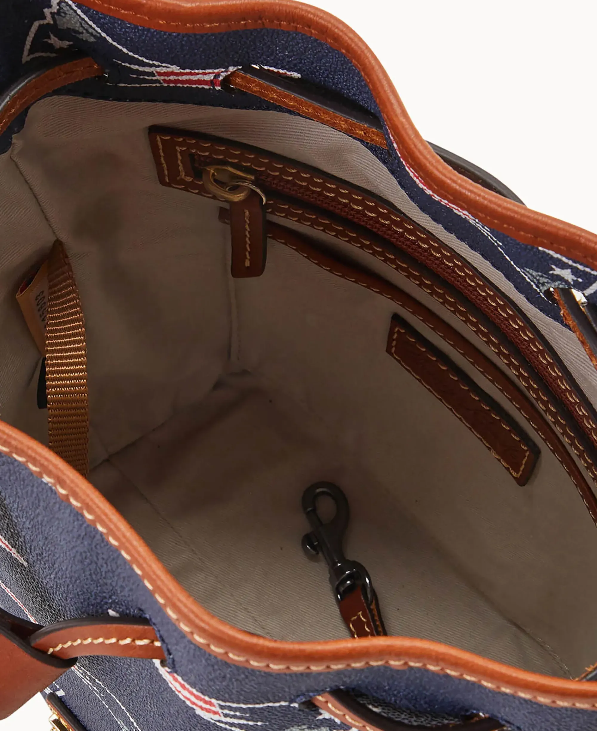 Dooney & Bourke Game Day Ready|Printed Fabric<NFL Small Drawstring Patriots
