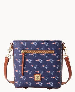 Dooney & Bourke Game Day Ready|Printed Fabric<NFL Small Zip Crossbody PATRIOTS