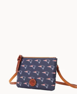 Dooney & Bourke Game Day Ready|Printed Fabric<NFL Top Zip Crossbody Patriots