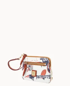 Dooney & Bourke Grab and Go|Wristlets<NFL Zip Around Wristlet Patriots