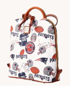 Dooney & Bourke Game Day Ready|Printed Fabric<NFL Zip Pod Backpack PATRIOTS