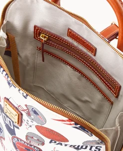Dooney & Bourke Game Day Ready|Printed Fabric<NFL Zip Pod Backpack PATRIOTS
