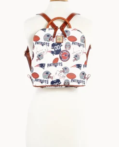 Dooney & Bourke Game Day Ready|Printed Fabric<NFL Zip Pod Backpack PATRIOTS