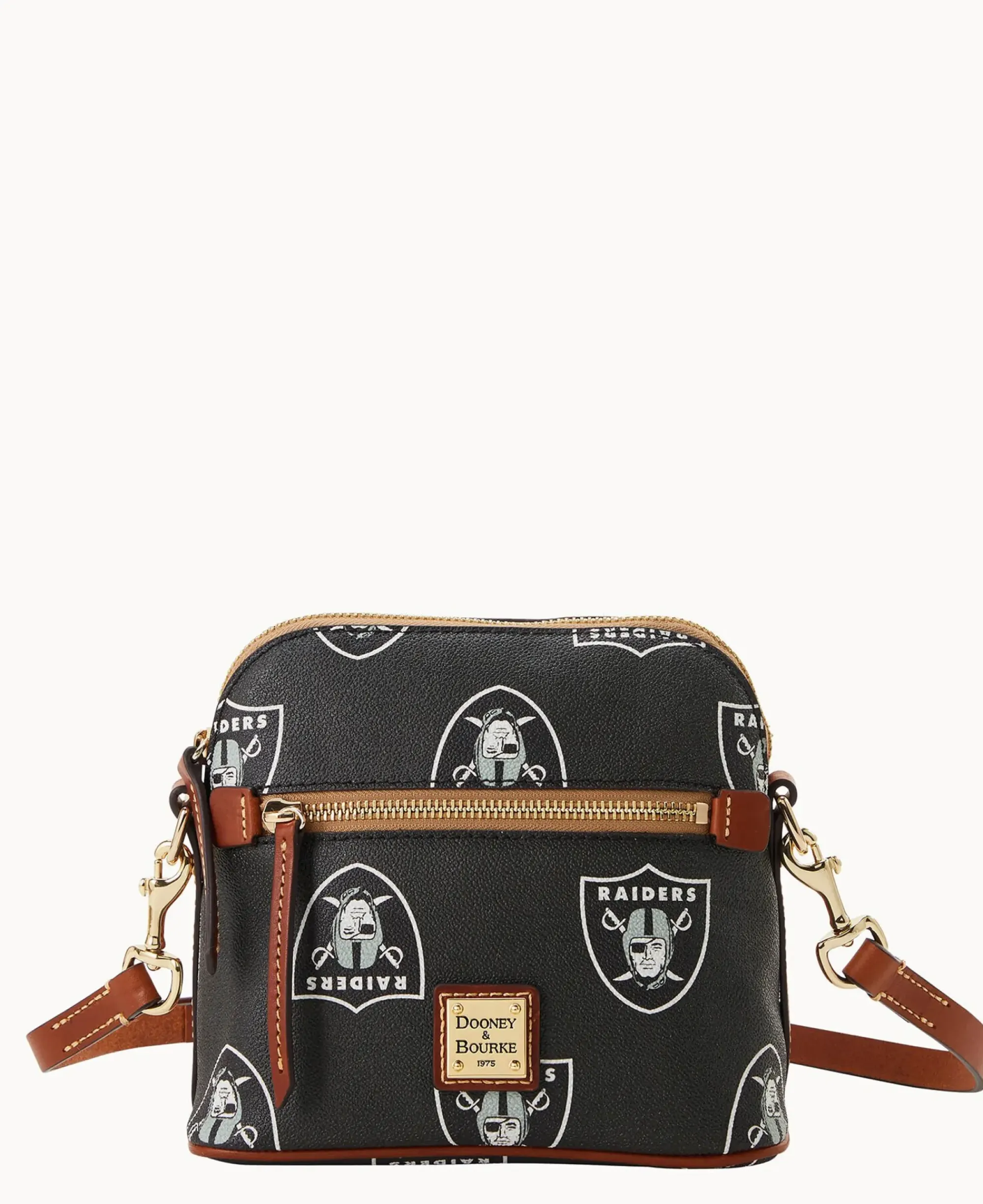 Dooney & Bourke Game Day Ready|Printed Fabric<NFL Domed Crossbody Raiders
