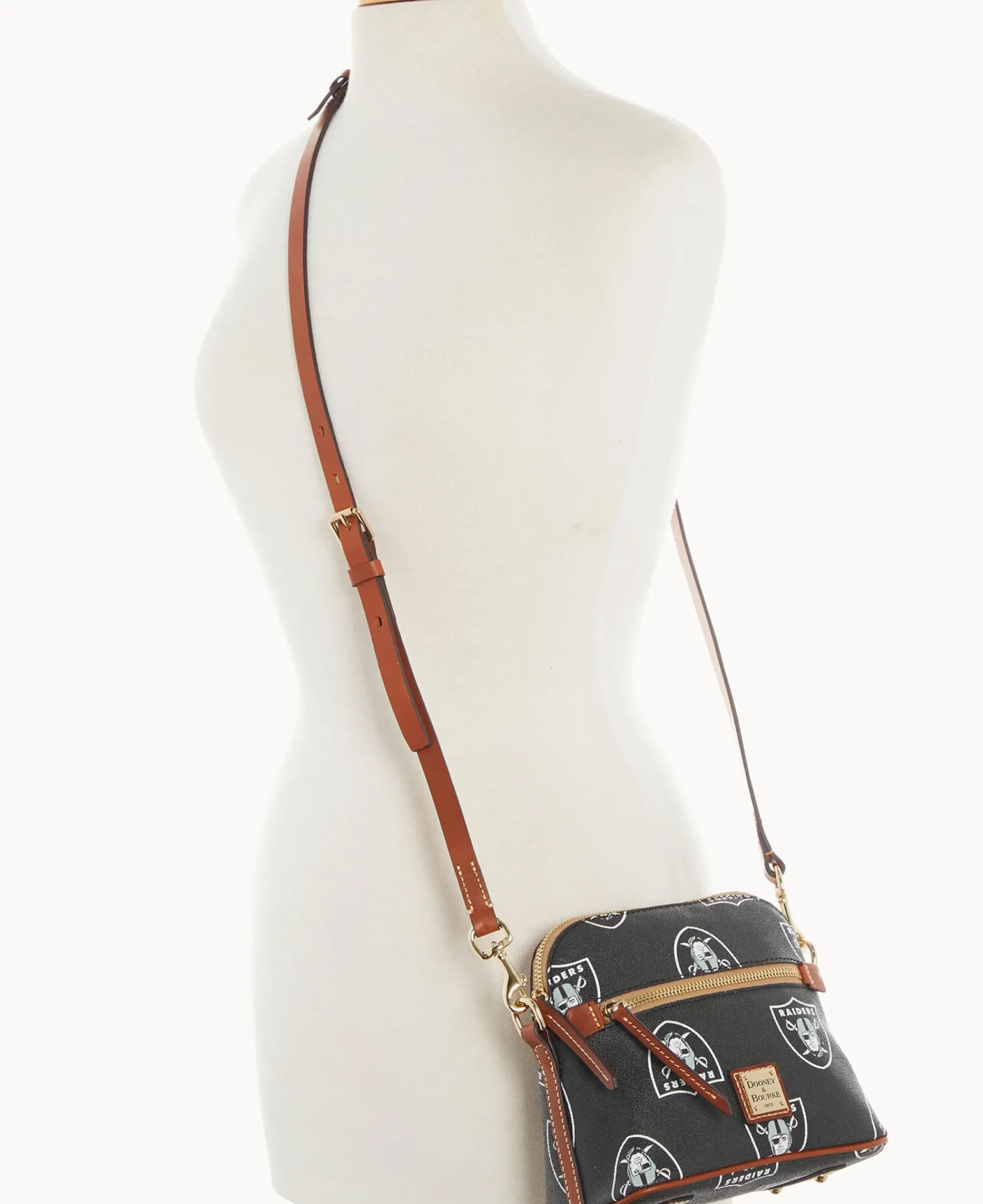 Dooney & Bourke Game Day Ready|Printed Fabric<NFL Domed Crossbody Raiders