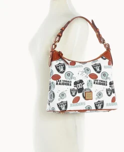 Dooney & Bourke Game Day Ready|Printed Fabric<NFL Hobo RAIDERS