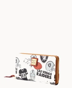Dooney & Bourke Grab and Go|Wristlets<NFL Large Zip Around Wristlet RAIDERS