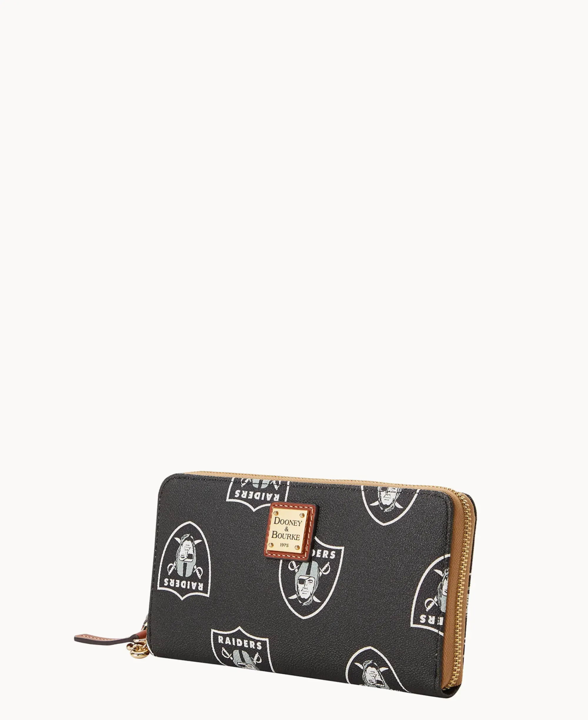 Dooney & Bourke Grab and Go|Wristlets<NFL Large Zip Around Wristlet Raiders