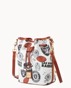 Dooney & Bourke Game Day Ready|Printed Fabric<NFL Small Drawstring RAIDERS