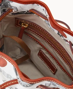 Dooney & Bourke Game Day Ready|Printed Fabric<NFL Small Drawstring RAIDERS