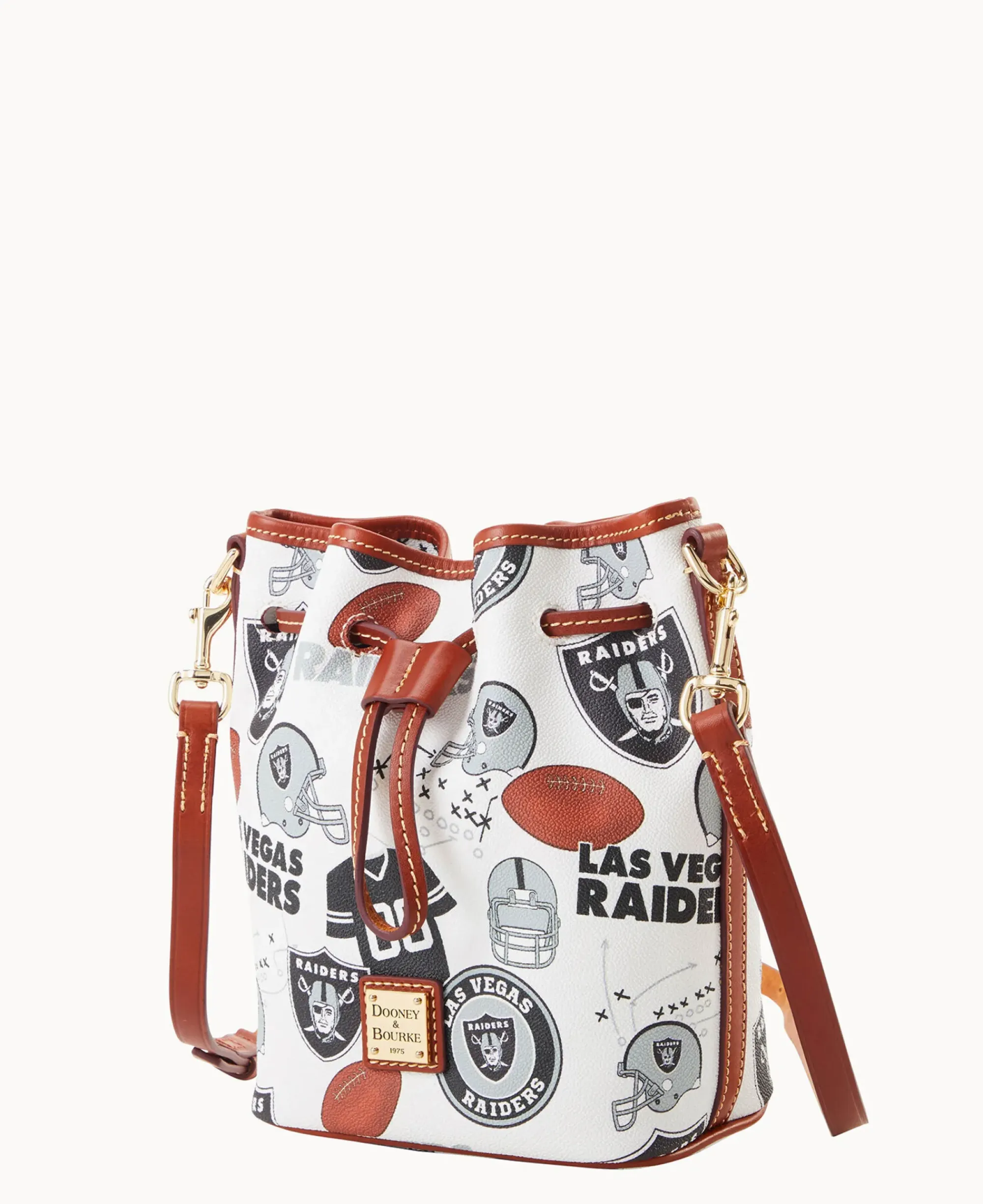Dooney & Bourke Game Day Ready|Printed Fabric<NFL Small Drawstring RAIDERS