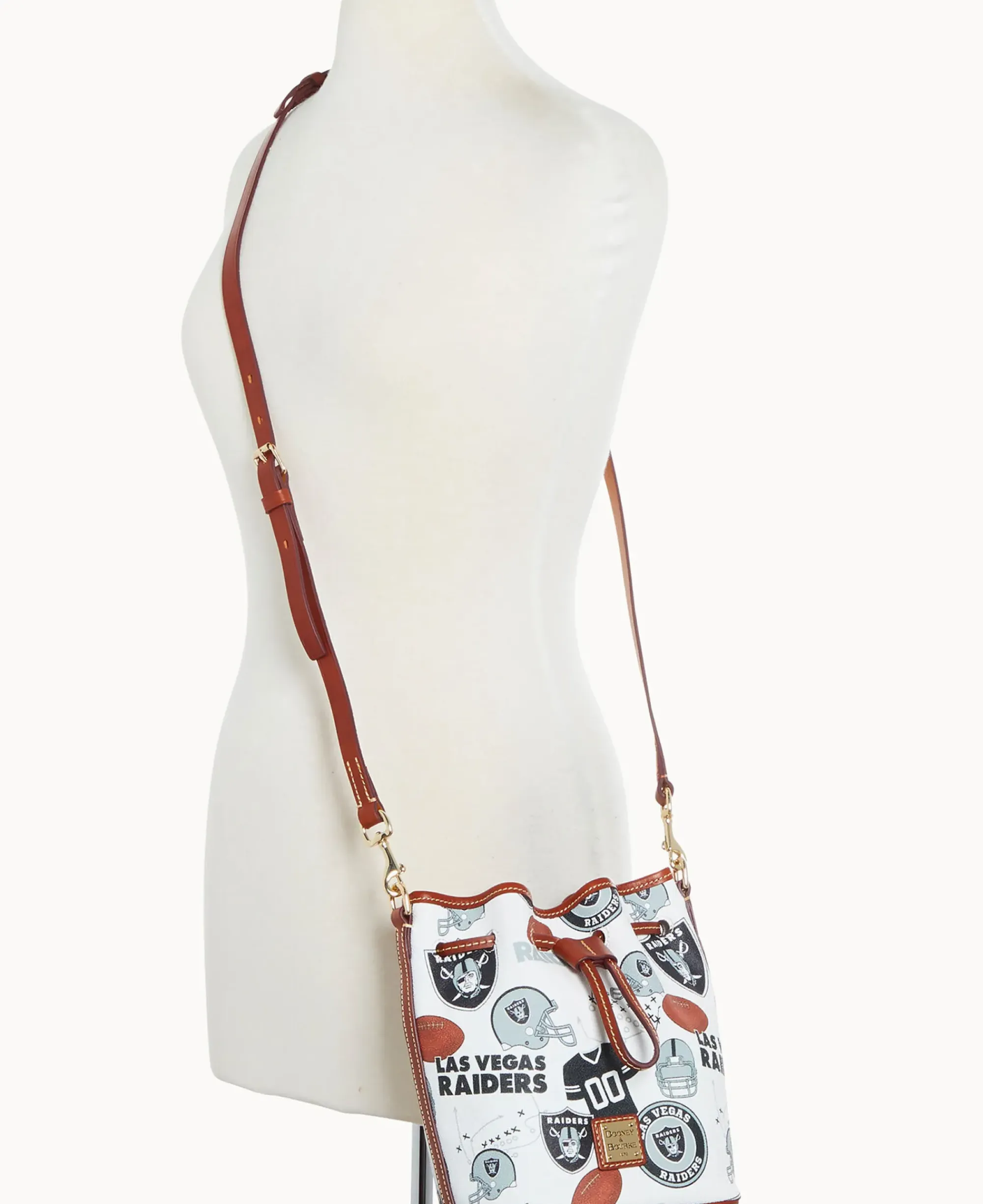 Dooney & Bourke Game Day Ready|Printed Fabric<NFL Small Drawstring RAIDERS