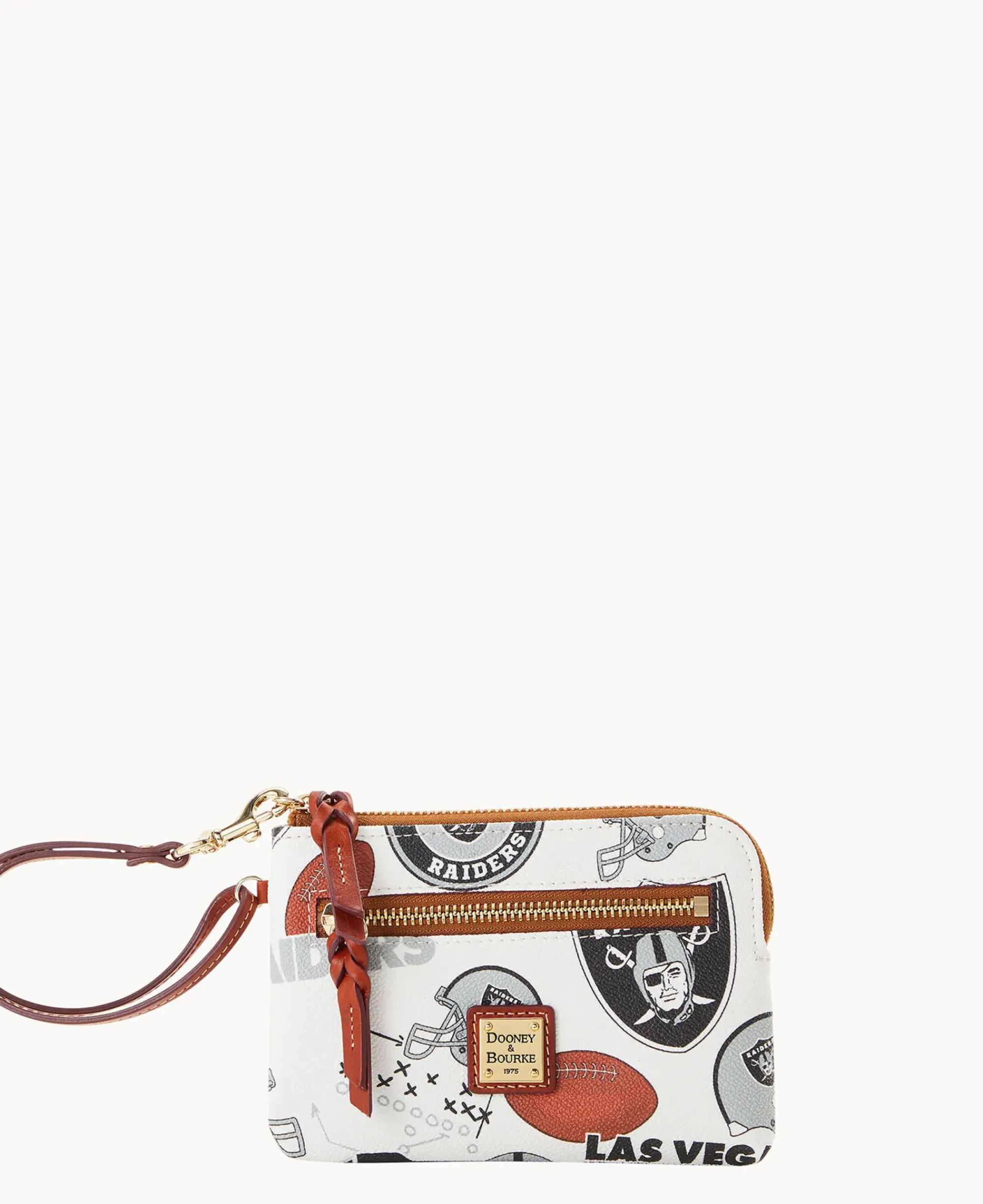 Dooney & Bourke Grab and Go|Wristlets<NFL Zip Around Wristlet RAIDERS