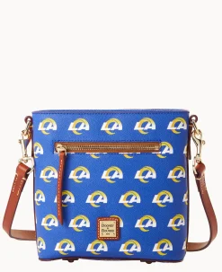 Dooney & Bourke Game Day Ready|Printed Fabric<NFL Small Zip Crossbody RAMS