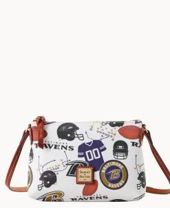 Dooney & Bourke Game Day Ready|Printed Fabric<NFL Crossbody Pouchette RAVENS
