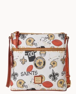 Dooney & Bourke Game Day Ready|Printed Fabric<NFL Crossbody SAINTS