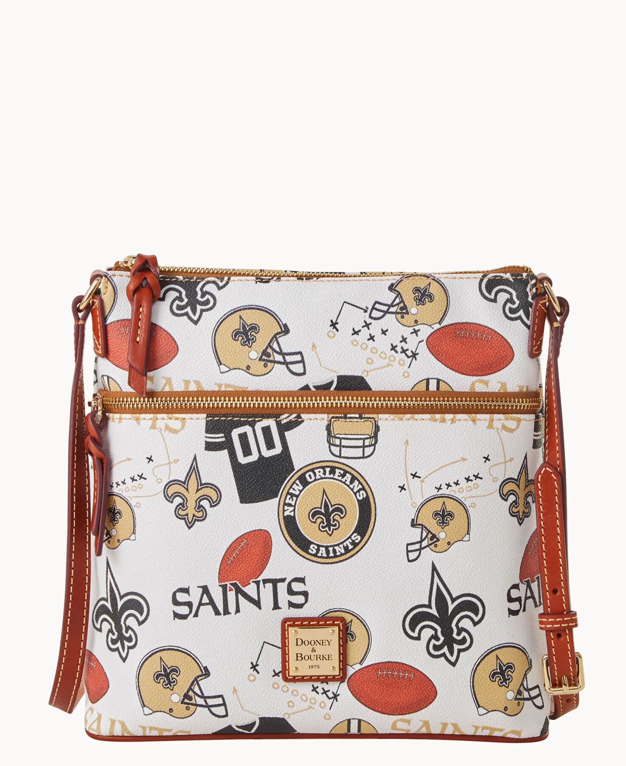 Dooney & Bourke Game Day Ready|Printed Fabric<NFL Crossbody SAINTS