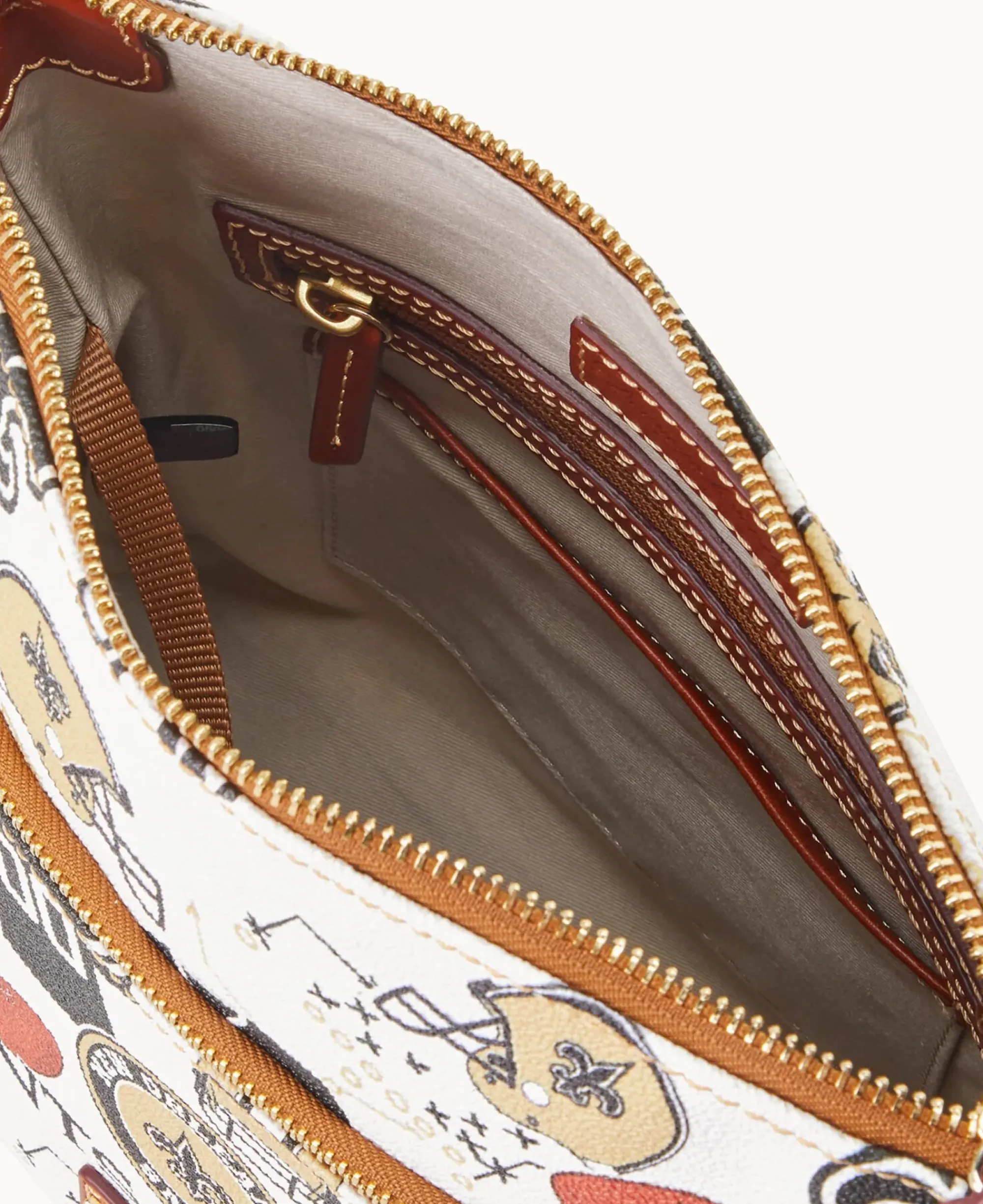 Dooney & Bourke Game Day Ready|Printed Fabric<NFL Crossbody SAINTS
