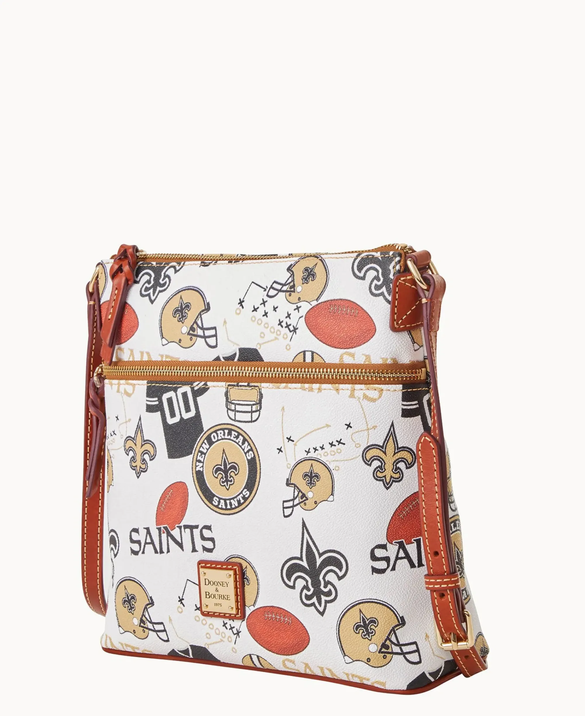Dooney & Bourke Game Day Ready|Printed Fabric<NFL Crossbody SAINTS