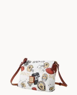 Dooney & Bourke Game Day Ready|Printed Fabric<NFL Crossbody Pouchette SAINTS