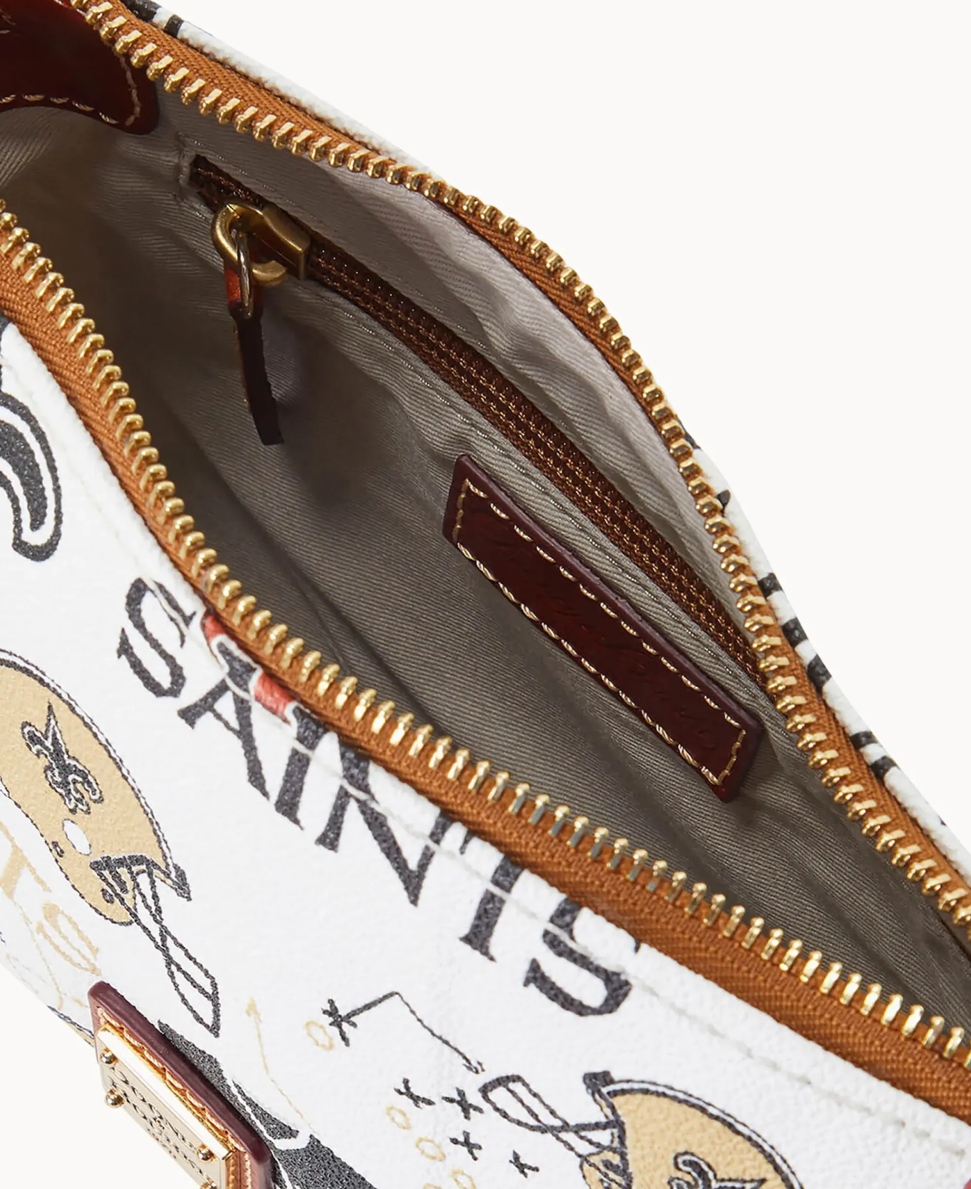 Dooney & Bourke Game Day Ready|Printed Fabric<NFL Crossbody Pouchette SAINTS