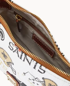 Dooney & Bourke Game Day Ready|Printed Fabric<NFL Crossbody Pouchette SAINTS