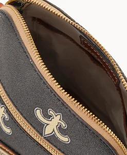 Dooney & Bourke Game Day Ready|Printed Fabric<NFL Domed Crossbody Saints