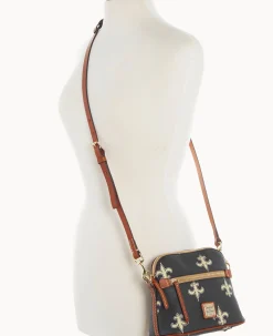 Dooney & Bourke Game Day Ready|Printed Fabric<NFL Domed Crossbody Saints