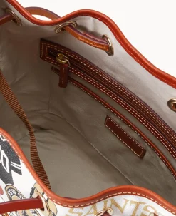 Dooney & Bourke Game Day Ready|Printed Fabric<NFL Drawstring SAINTS