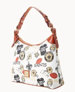 Dooney & Bourke Game Day Ready|Printed Fabric<NFL Hobo Saints