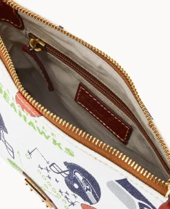 Dooney & Bourke Game Day Ready|Printed Fabric<NFL Crossbody Pouchette SEAHAWKS