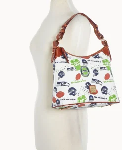 Dooney & Bourke Game Day Ready|Printed Fabric<NFL Hobo SEAHAWKS