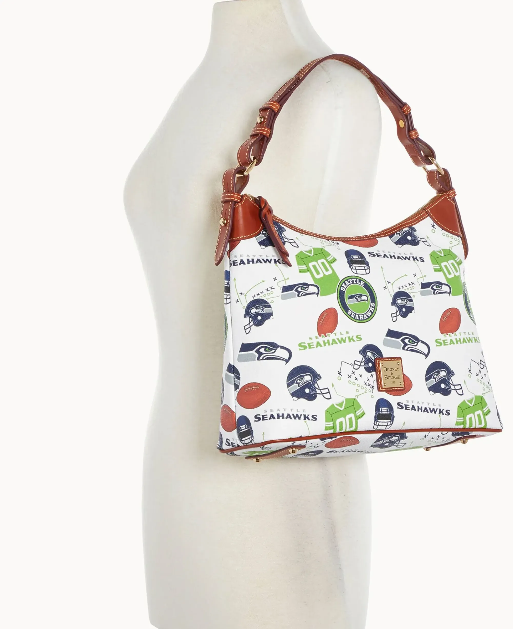 Dooney & Bourke Game Day Ready|Printed Fabric<NFL Hobo SEAHAWKS