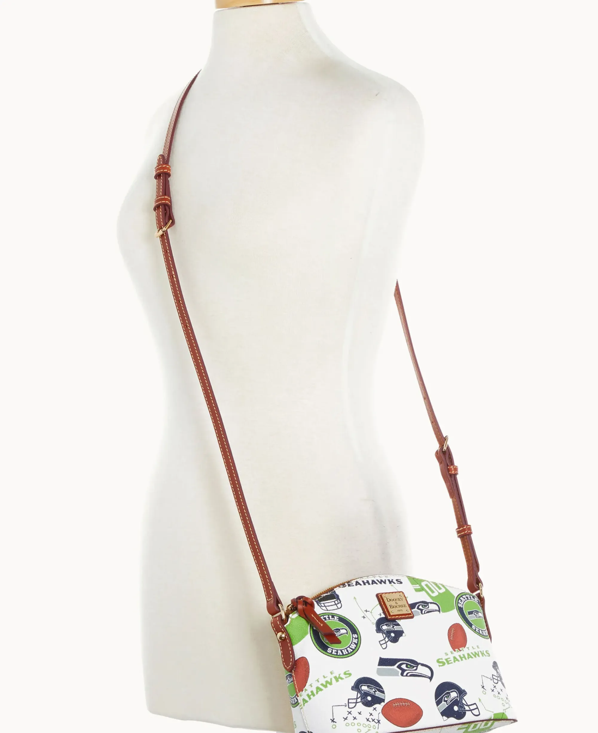 Dooney & Bourke Game Day Ready|Printed Fabric<NFL Suki Crossbody SEAHAWKS
