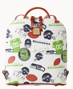 Dooney & Bourke Game Day Ready|Printed Fabric<NFL Zip Pod Backpack SEAHAWKS