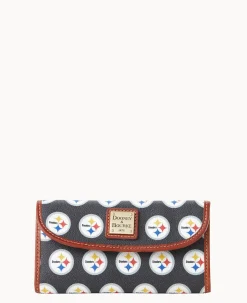 Dooney & Bourke Grab and Go|Clutches<NFL Continental Clutch STEELERS