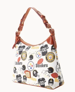 Dooney & Bourke Game Day Ready|Printed Fabric<NFL Hobo STEELERS