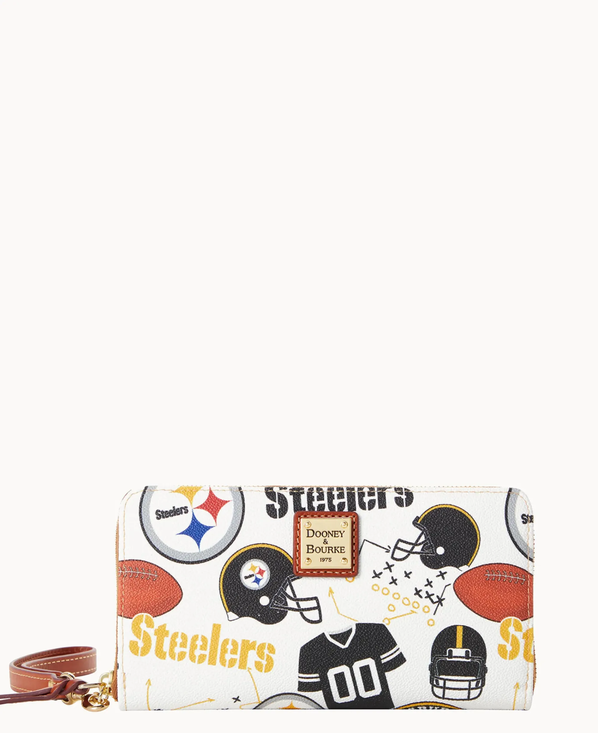 Dooney & Bourke Grab and Go|Wristlets<NFL Large Zip Around Wristlet STEELERS