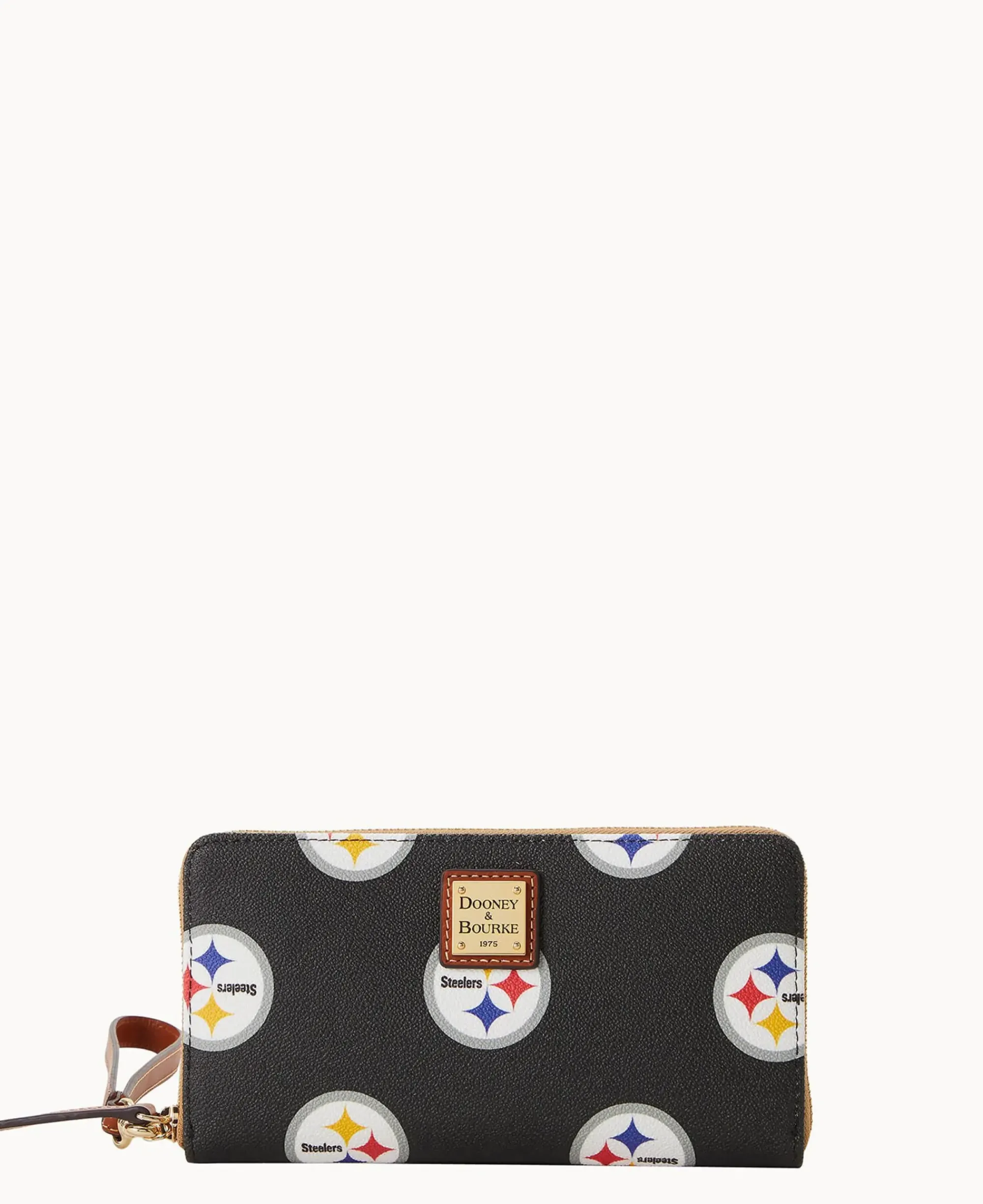 Dooney & Bourke Grab and Go|Wristlets<NFL Large Zip Around Wristlet Steelers