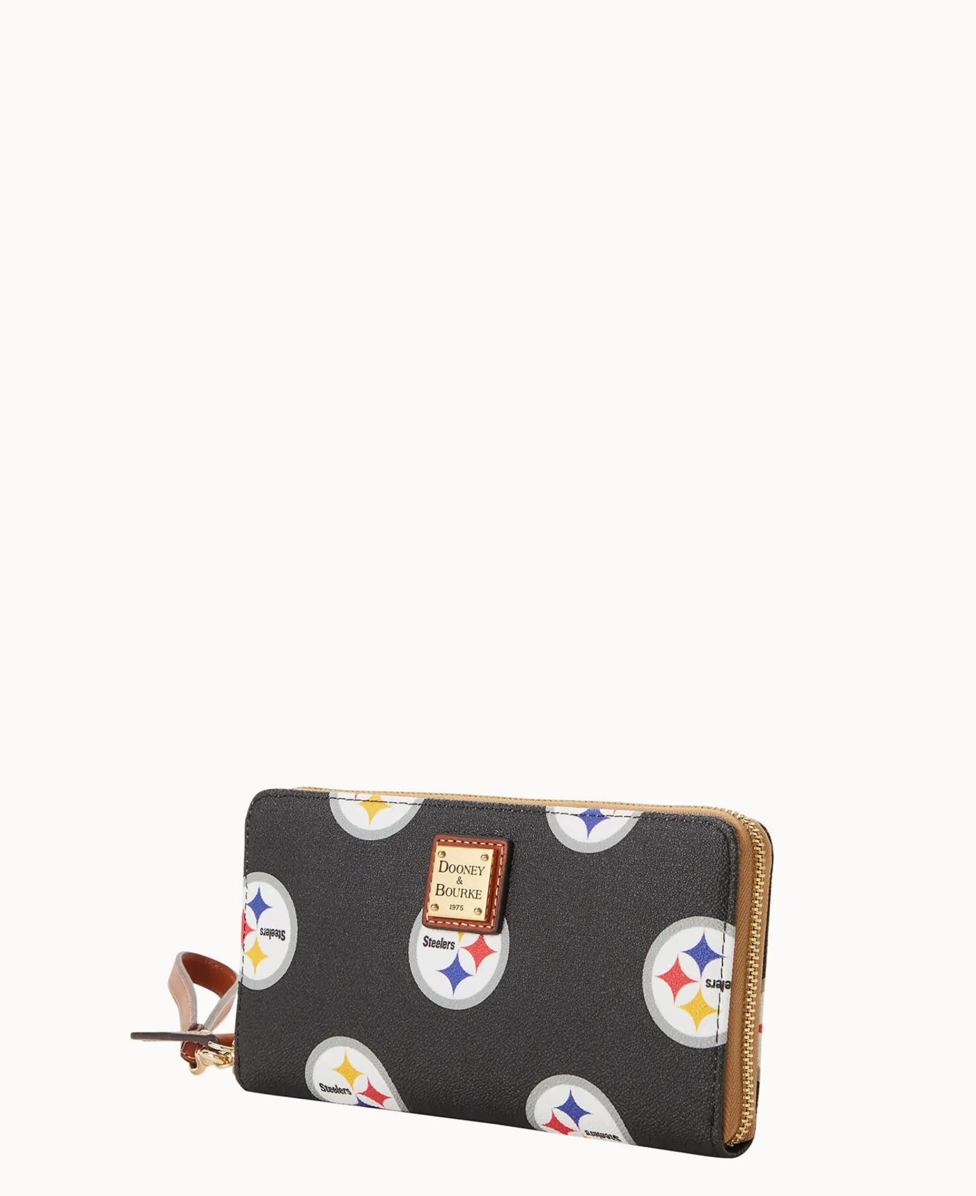 Dooney & Bourke Grab and Go|Wristlets<NFL Large Zip Around Wristlet Steelers